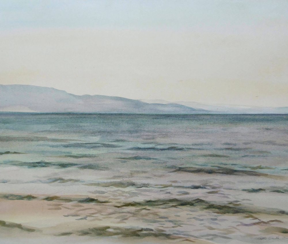 Balaton reggel I. akvarell, papír 41x61 cm 2021